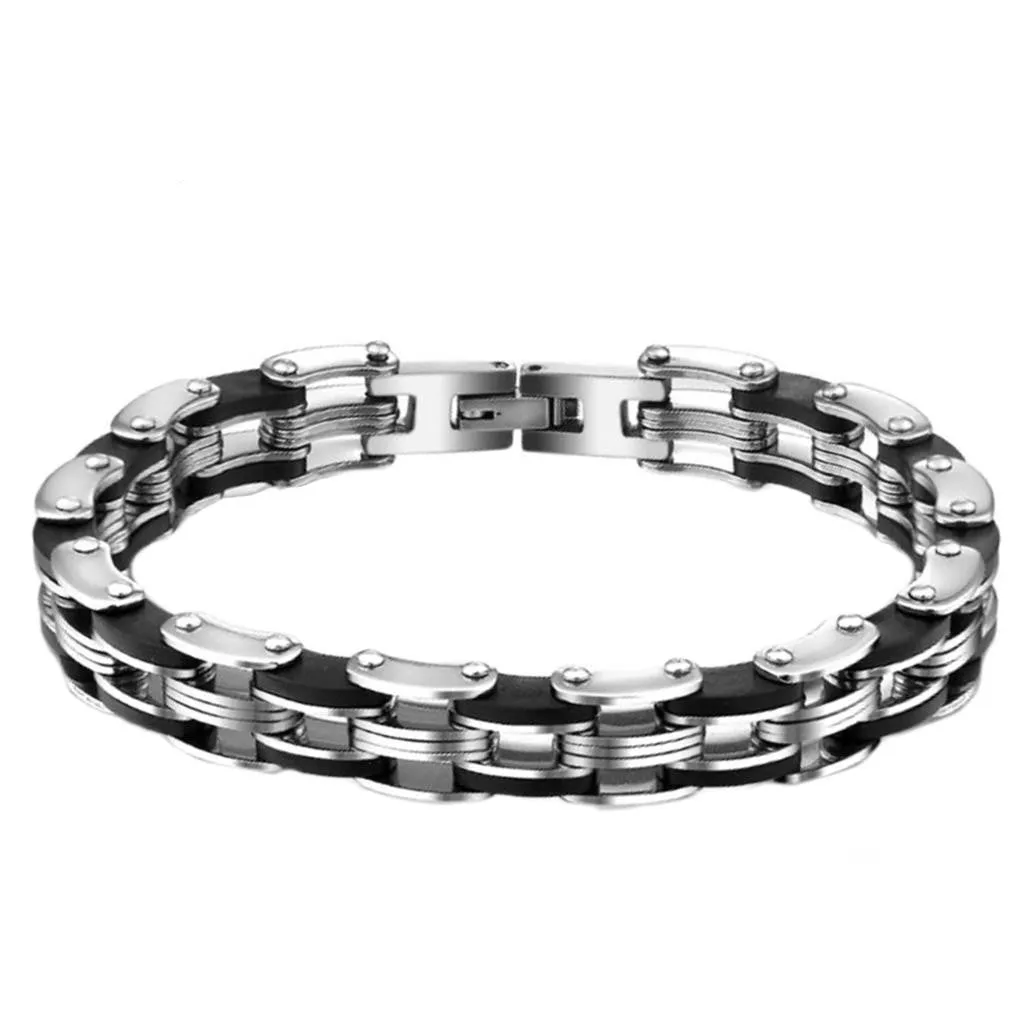 New Hot Sale Stainless Steel Bracelet Mens Bracelets & Bangles Christmas Gift ID Bracelets Men Jewerly