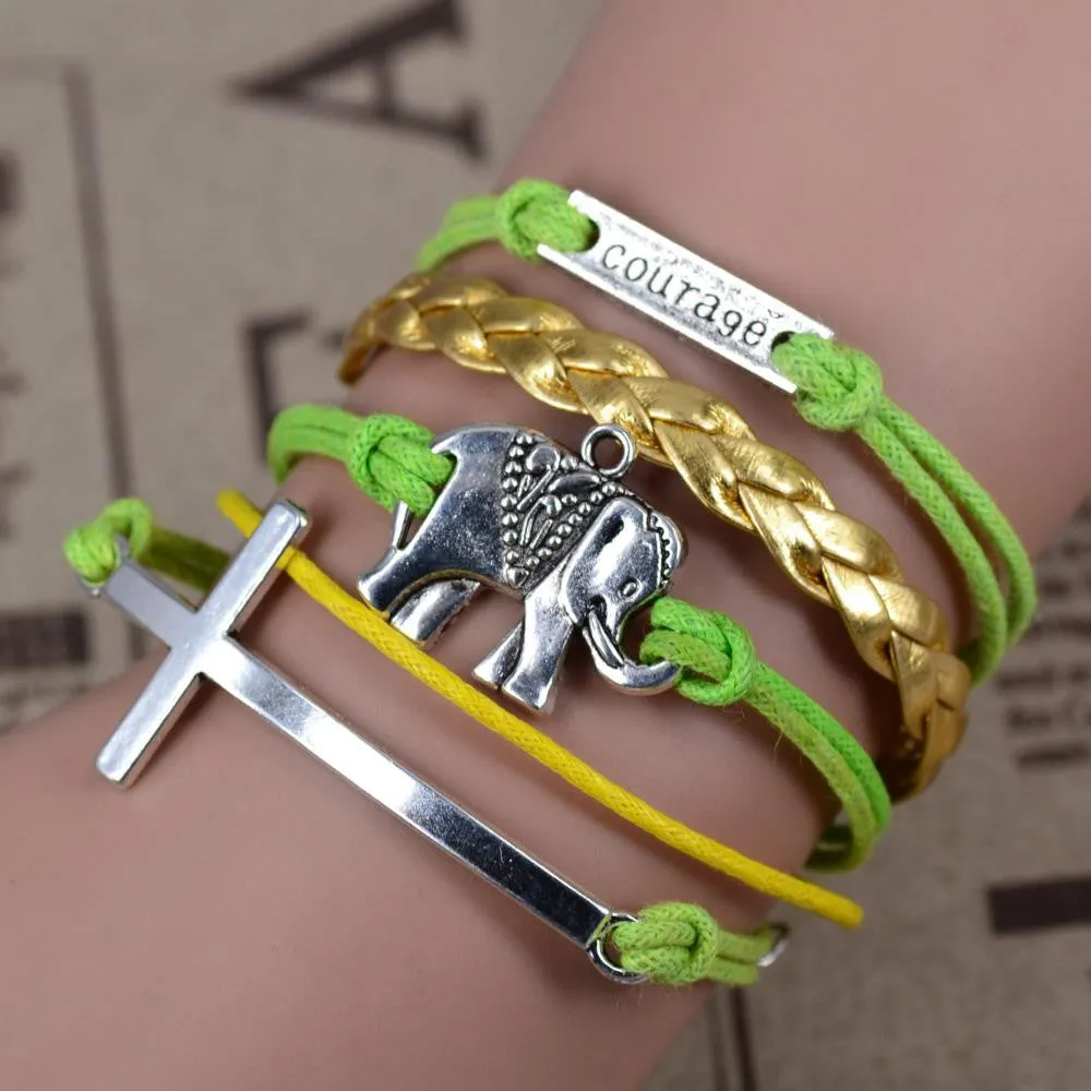 New Leather Charm Bracelet Braid Multilayer Bracelet Infinity Anchor Rudder Bracelet Europe Life Tree Bracelets Bangle