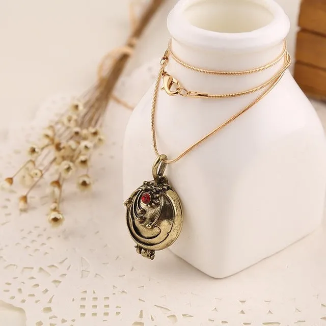 New The Vampire Diaries Necklace Elena Gilbert Vintage Vervain Verbena Pendant Photo Locket Jewelry For Men And Women