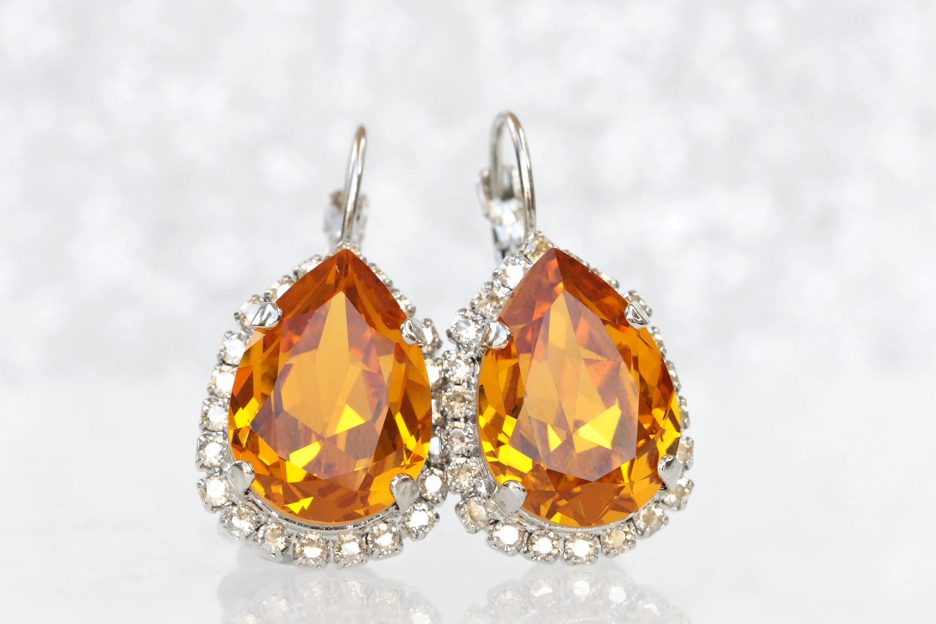 ORANGE SILVER EARRINGS