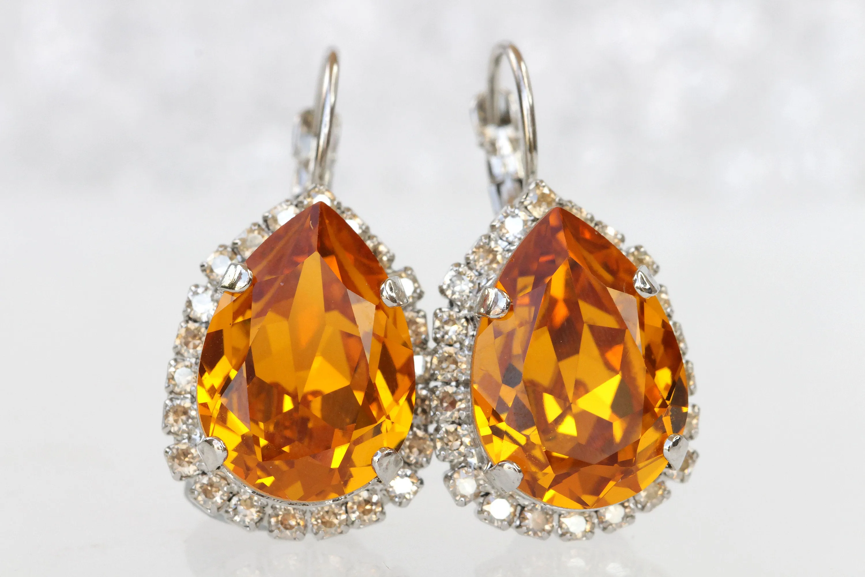 ORANGE SILVER EARRINGS