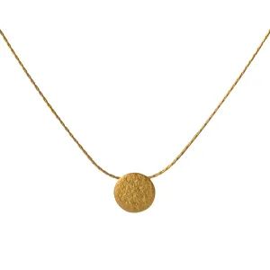 Paillette Tiny Disc Pendant Gold