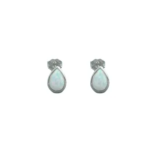 PEAR SHAPED CZELLINE OPAL EARRINGS