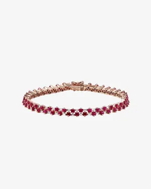 Princess Mini Stack Ruby Tennis Bracelet