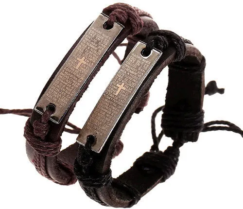 Retro rope leather mens bracelets leather rope hand woven bracelet for men rope braided bracelet male female bracelet Jewelry