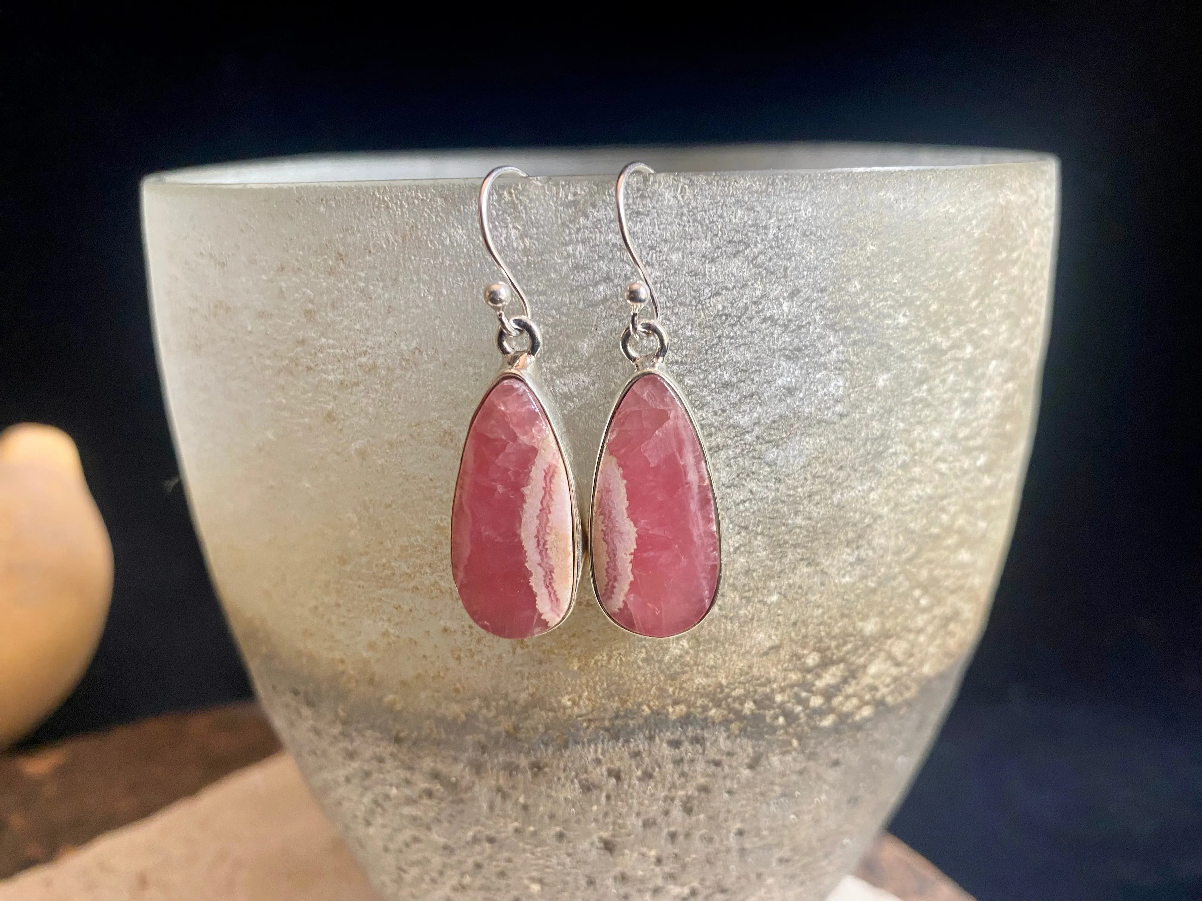 Rhodochrosite Earrings