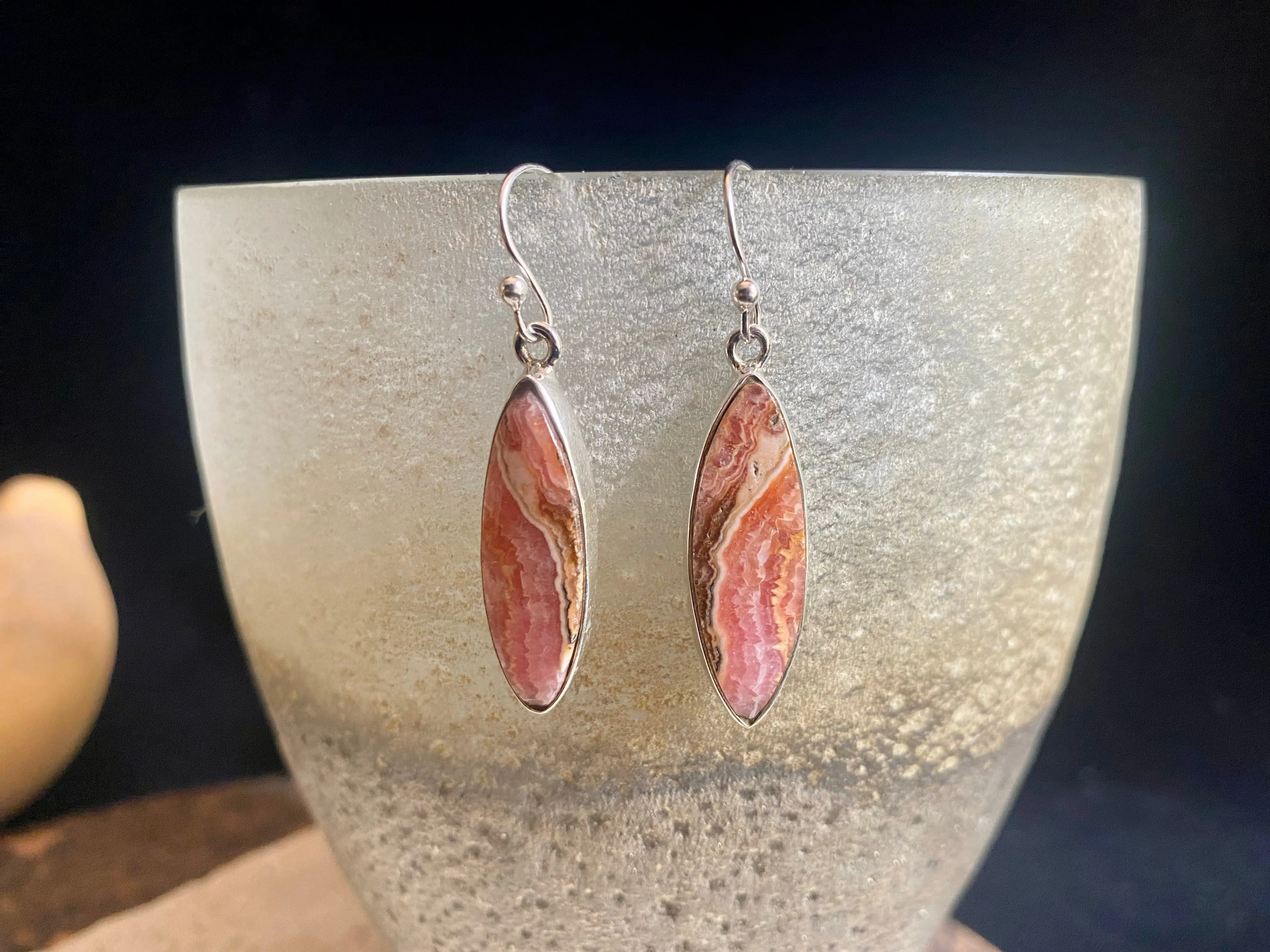 Rhodochrosite Earrings