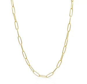 RICKY GOLD PAPERCLIP CHAIN NECKLACE