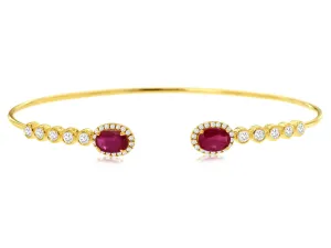 Ruby & Diamond Bangle