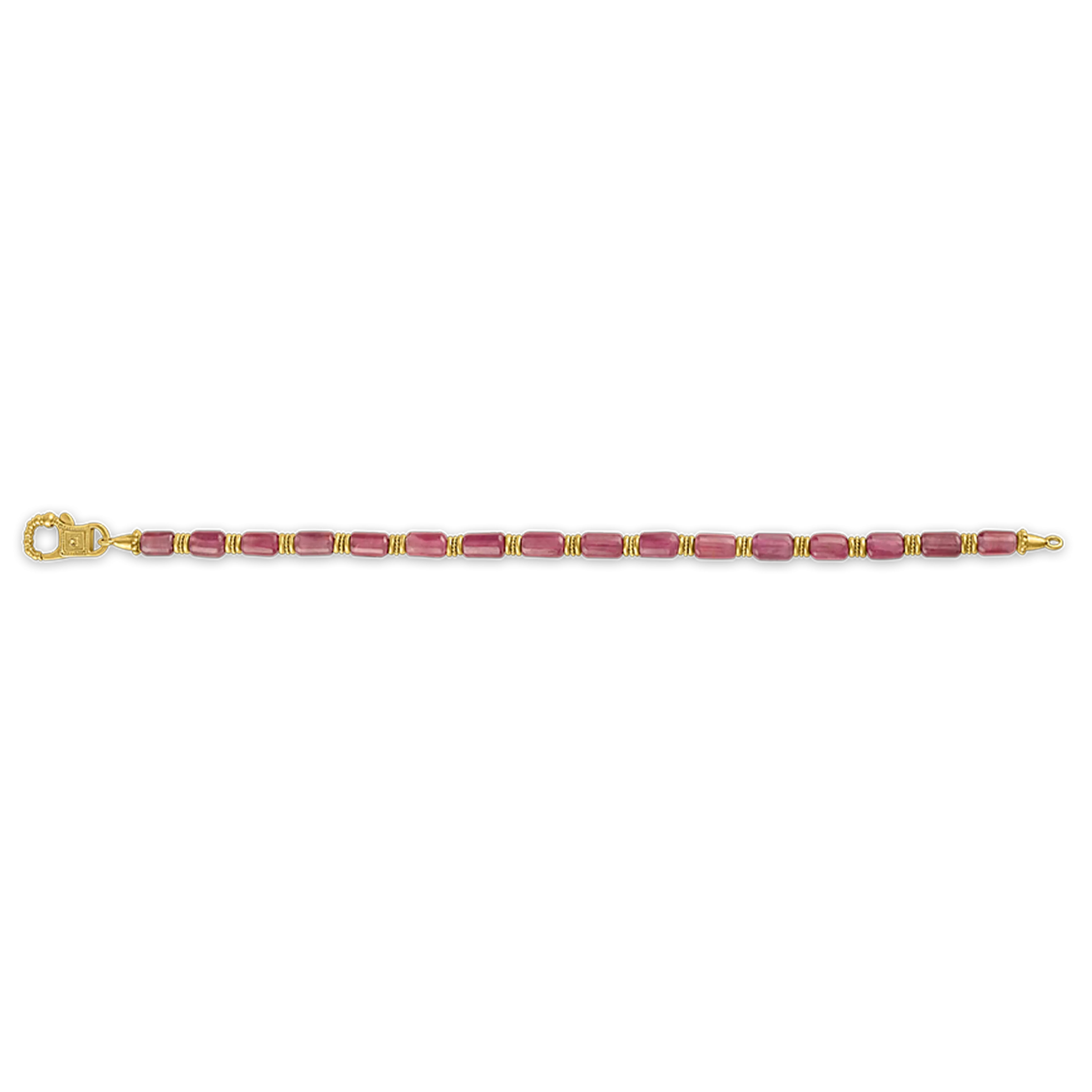 Ruby Bamboo Chain Bracelet