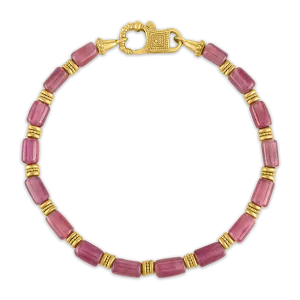 Ruby Bamboo Chain Bracelet