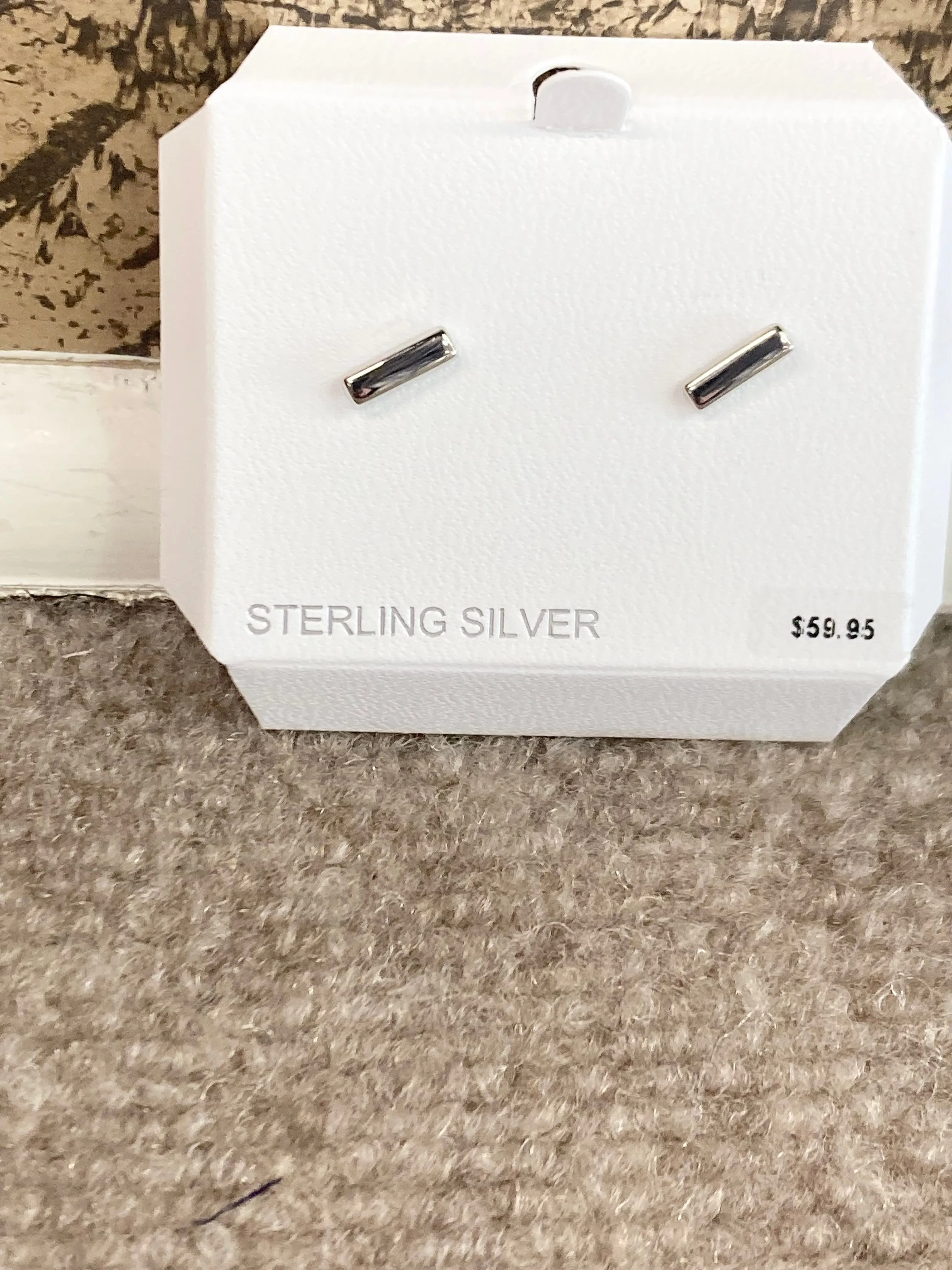 Silver Bar Earrings