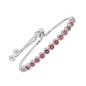 Silver Ruby 2Ctw Bracelet