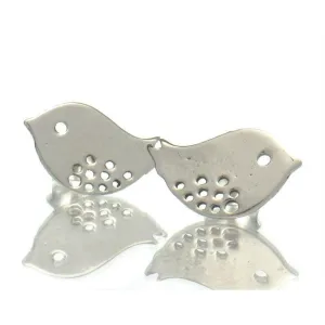 Sterling Silver Birdie Stud Earrings