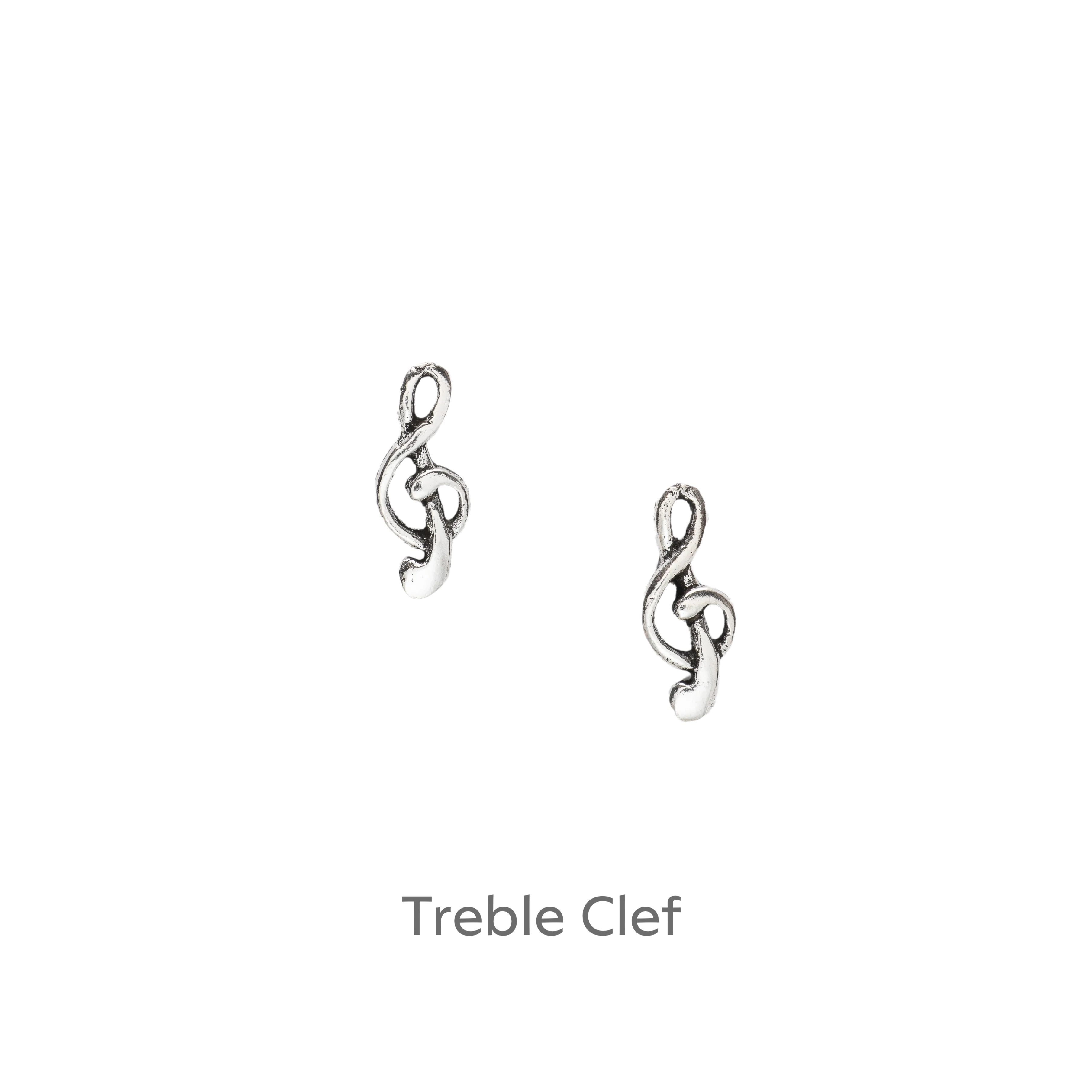 Sterling Silver Musical Stud Earrings - Gift Box and Card included ready for Gifting