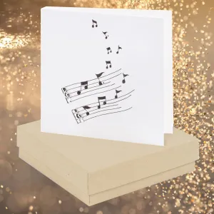 Sterling Silver Musical Stud Earrings - Gift Box and Card included ready for Gifting