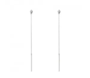 Sterling Silver Studs - Bar Chain