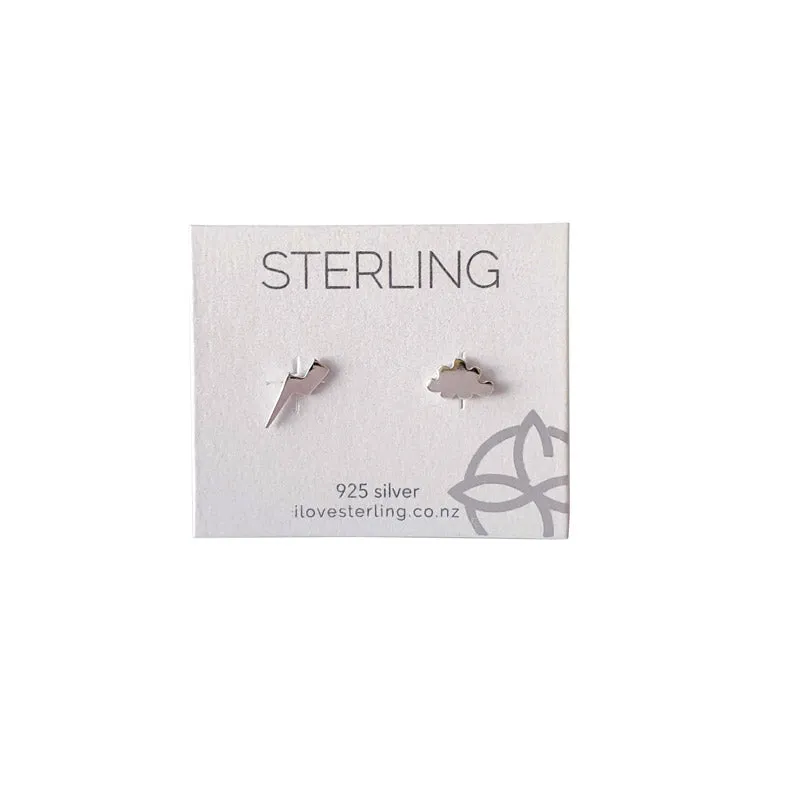 Storm Silver Stud Earrings