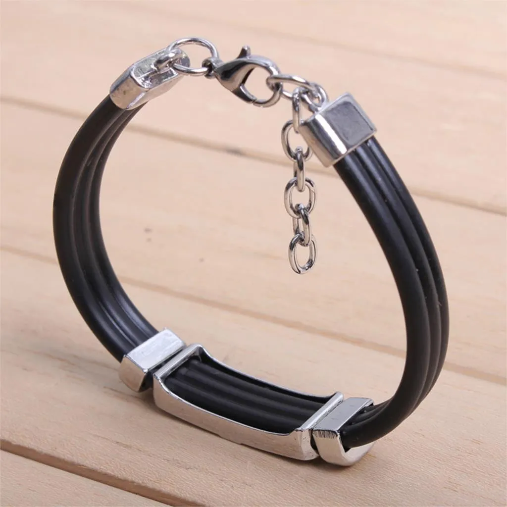 Summer Style Men Bracelet Tidy Metal Cross Men's European Fashion Pu Bracelets & Bangles Men Jewelry