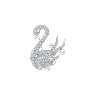 Swan Pave Brooch