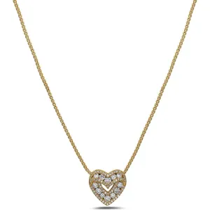 Sweetheart Pendant Necklace with Diamonds