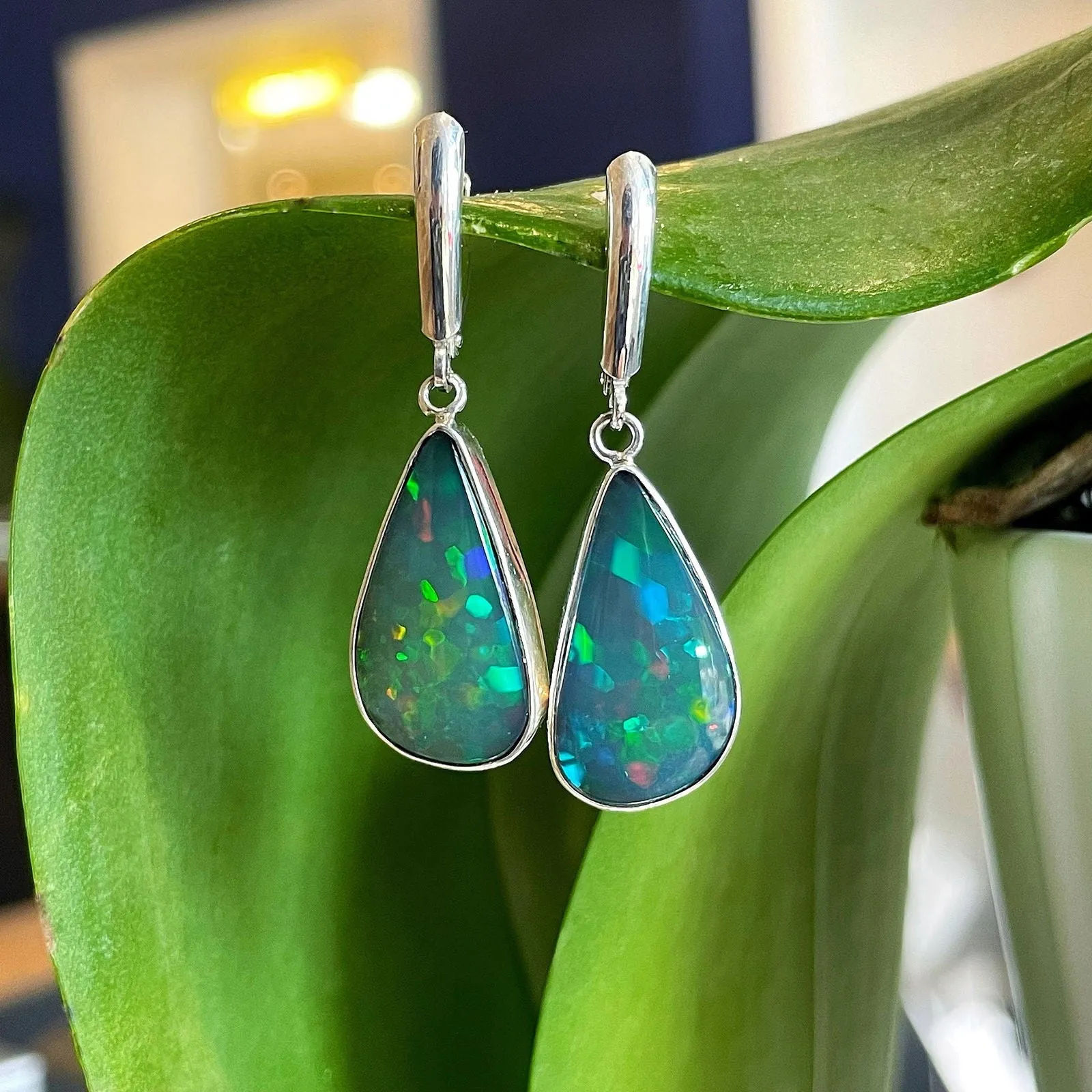 Teardrop Opal Dangles