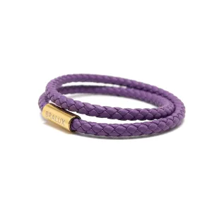 The Duo Purple Leather Bracelet