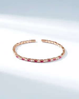 Thin Mix Ruby Bangle