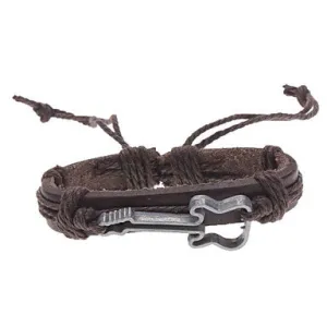 Unisex Violin Fabric Leather Bracelet