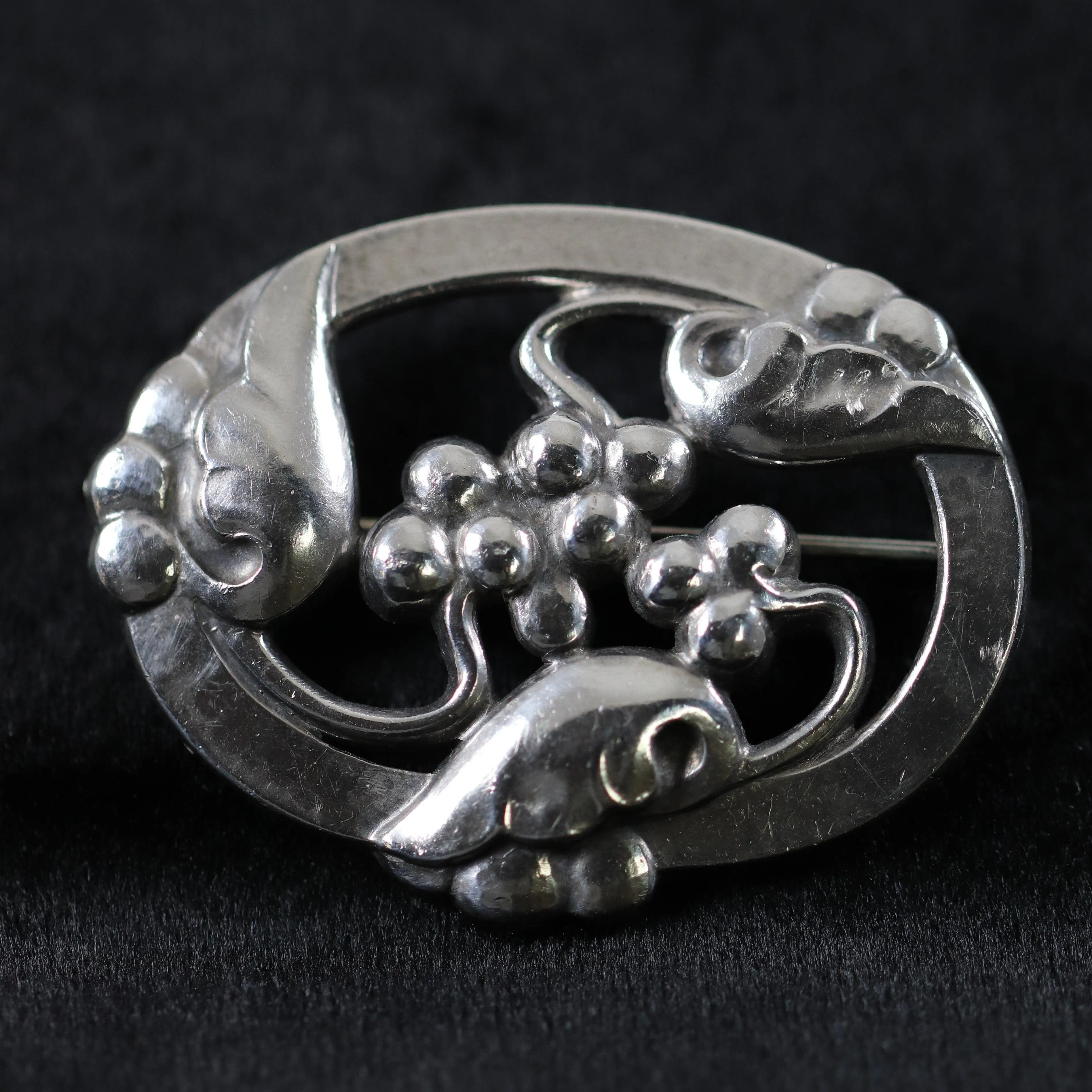 Vintage Georg Jensen Jewelry | Moonlight Grapes Brooch 101