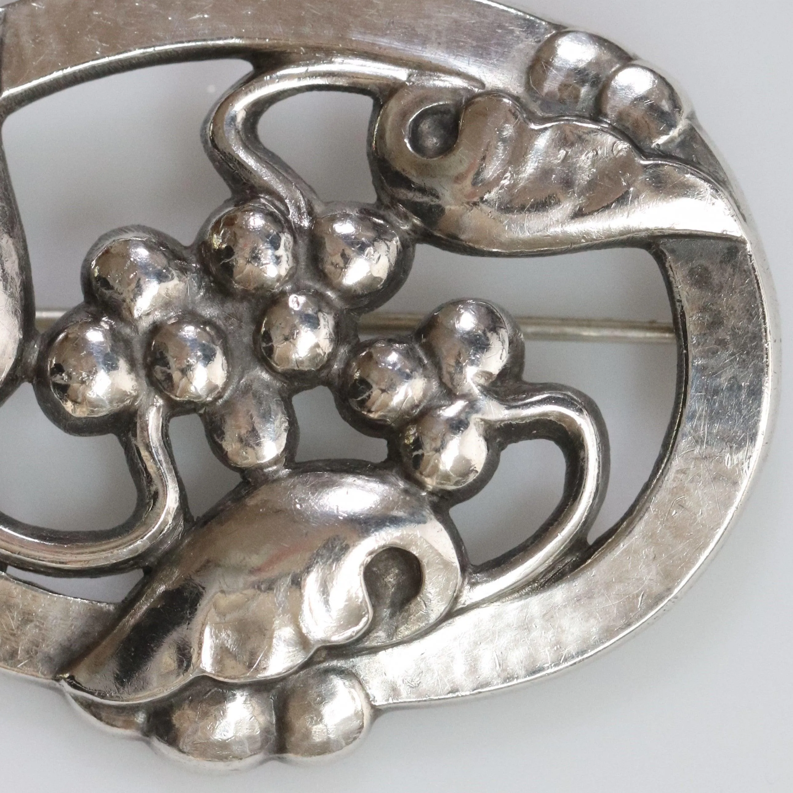 Vintage Georg Jensen Jewelry | Moonlight Grapes Brooch 101