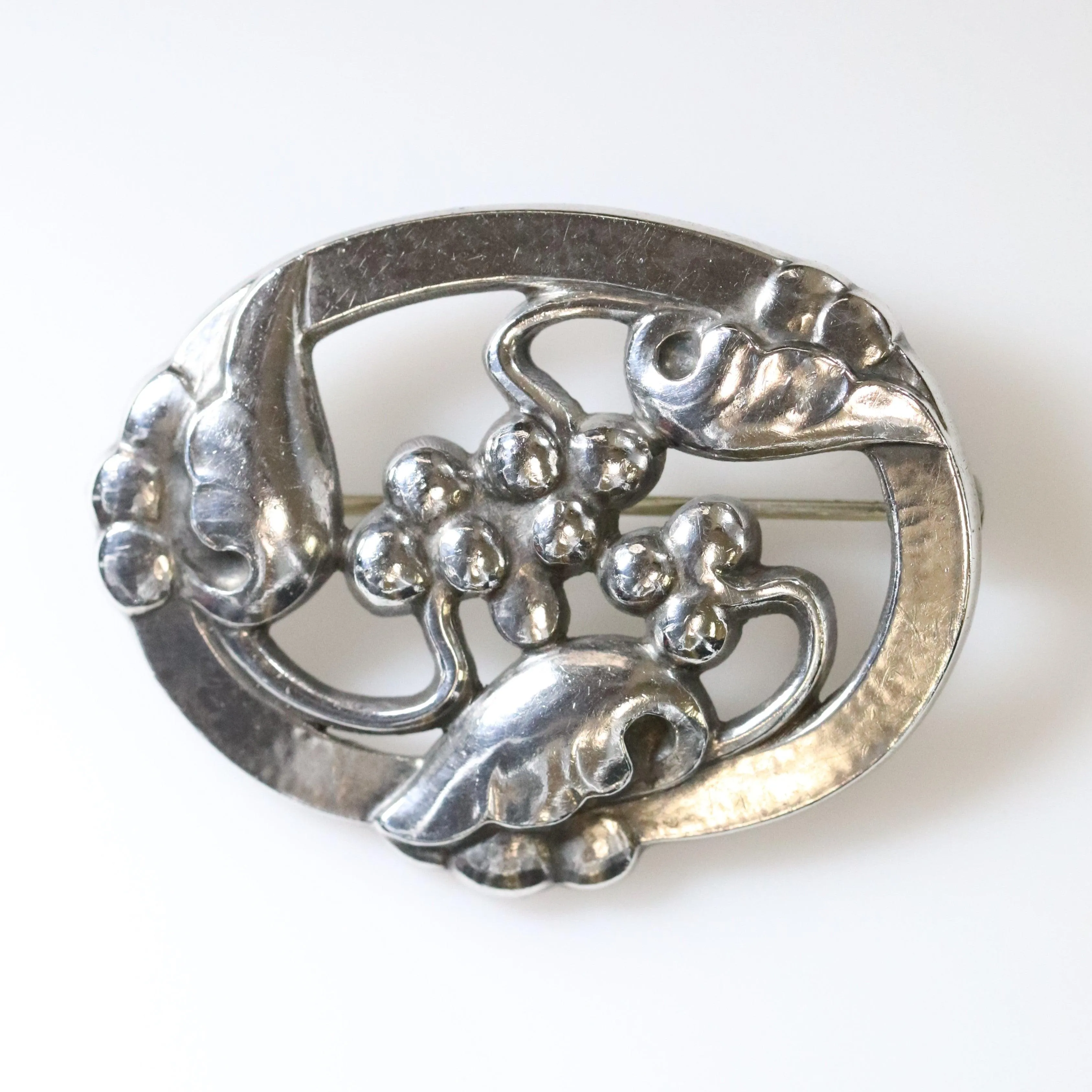 Vintage Georg Jensen Jewelry | Moonlight Grapes Brooch 101