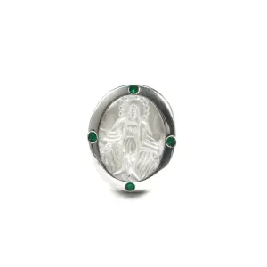 Virgin Emerald and Mother of Pearl Ring