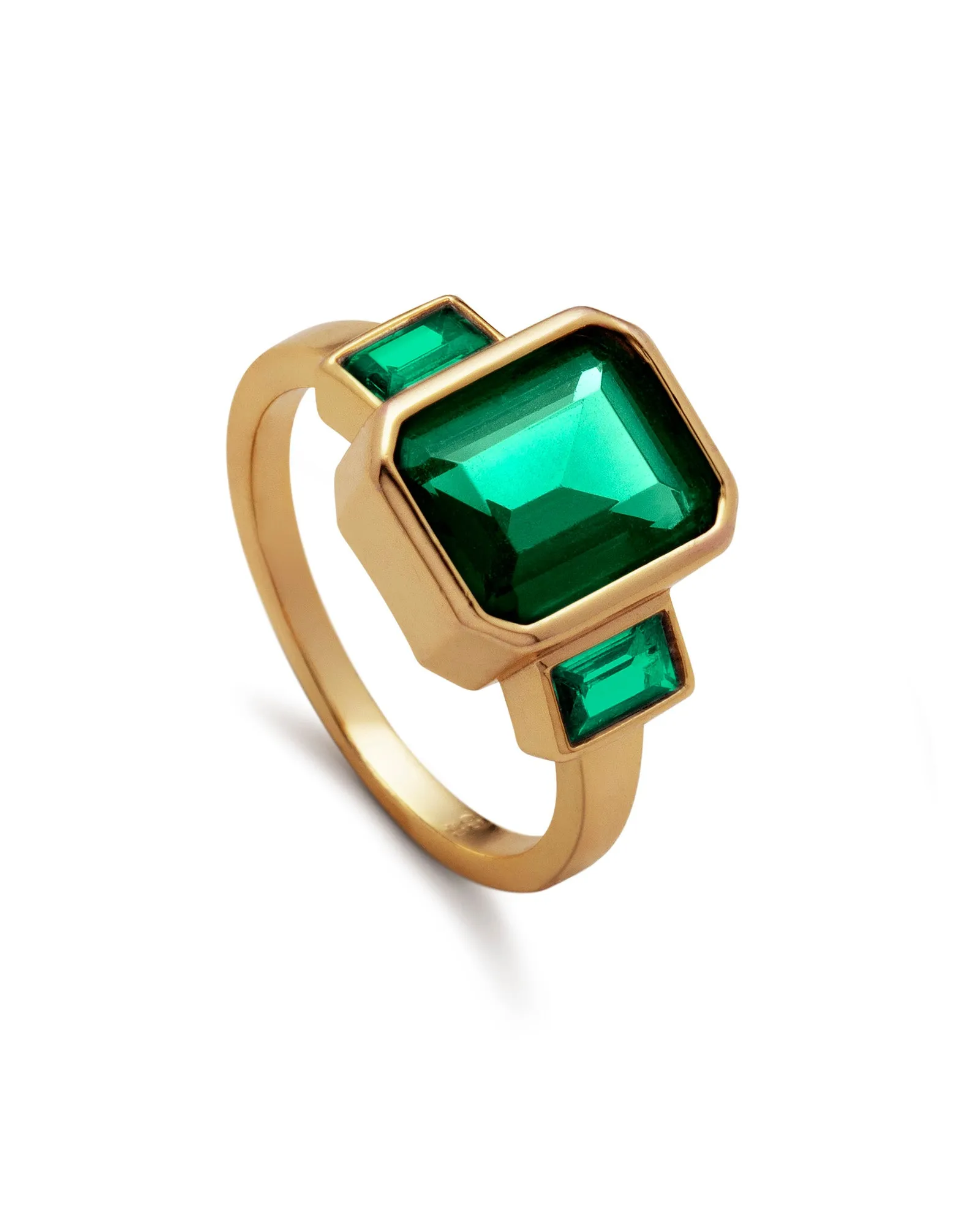 Vogue Williams Emerald Cut Vintage Ring - Green