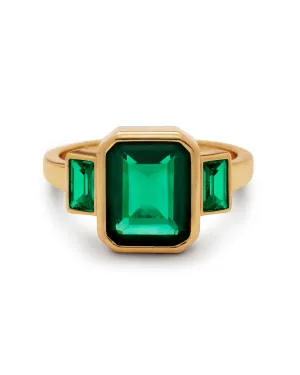 Vogue Williams Emerald Cut Vintage Ring - Green