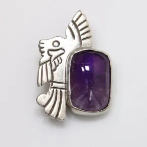 William Spratling Jewelry | Taxco Silver Amethyst Eagle Vintage Brooch