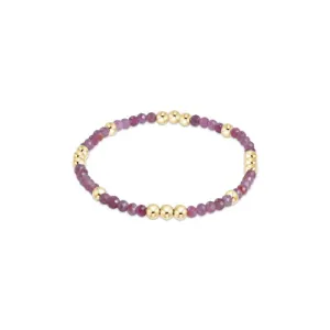 worthy Pattern 3mm Bead Bracelet - Ruby by enewton