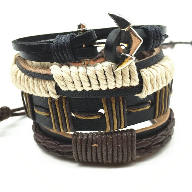 Wrap Leather Bracelets 4pcs 1