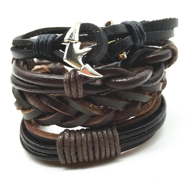 Wrap Leather Bracelets 4pcs 1