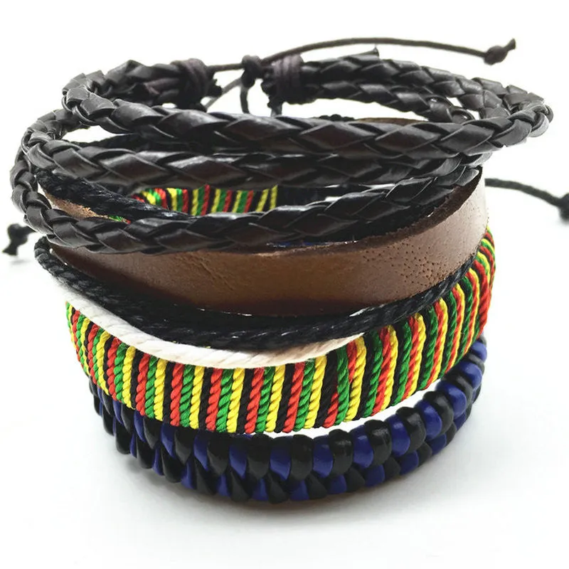 Wrap Leather Bracelets 4pcs 1