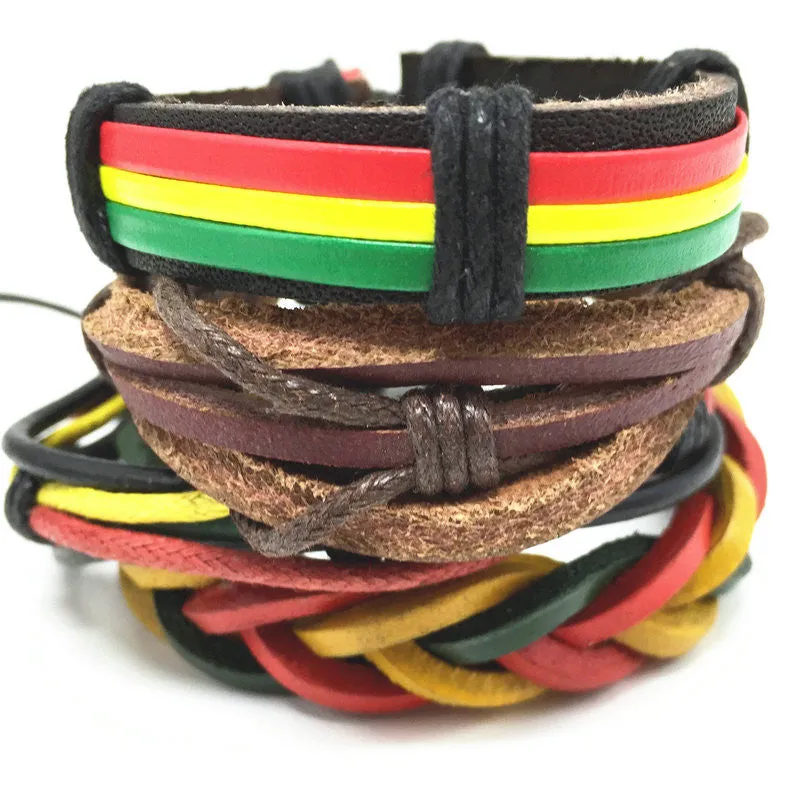 Wrap Leather Bracelets 4pcs 1